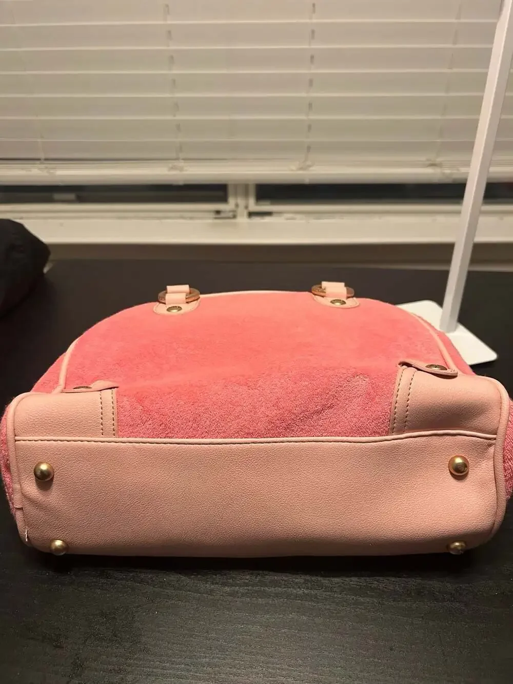 Juicy Couture Juicy Lovers Club Bowler Bag Pink Lemonade Velour - Picture 7 of 7